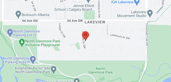 map of 6942 Leaside Drive SW